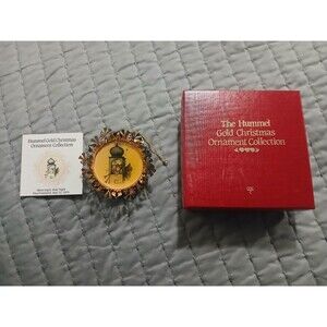 VINTAGE-Hummel Gold Christmas Ornament "Silent Night, Holy Night" In Box